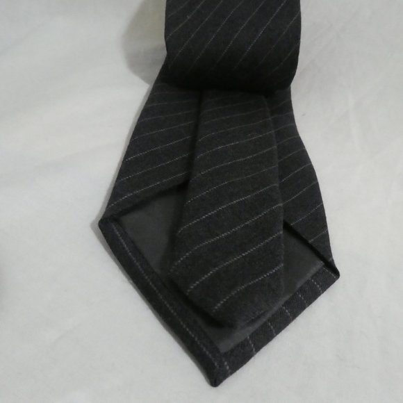 Striped Charcoal Necktie - Picture 7 of 7